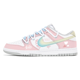 Nike Кроссовки для скейтбординга Dunk Slip с низким верхом, женские, белые, розовые, синие dd1503-103(team399-心上恋人) | white pink blue