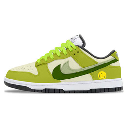 Nike Кроссовки для скейтбординга Dunk Low Top женские бежево-зеленые hv1800-101(teamy-女款笑脸表情荧光绿) | beige green