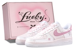 Nike Кроссовки для скейтбординга Air Force 1 с защитой от скольжения, женские, розовые dd8959-100（team686-樱花日记） | pink
