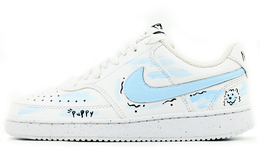 Nike Кроссовки для скейтборда Court Vision 1, износостойкие, унисекс, белые, синие dh2987-101(team107-天空萨摩) | white blue