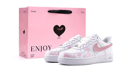 Nike Кроссовки для скейтбординга Air Force 1 Light Dream Whispers с антискользящим покрытием, износостойкие, унисекс, розовые, белые cw2288-111（team717-光梦私语） | pink white
