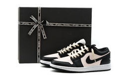 Jordan Баскетбольные кроссовки Air 1 Low Top Vintage, унисекс, черные dc0774-101（team719-美式复古sbox） | black (black gold box included)