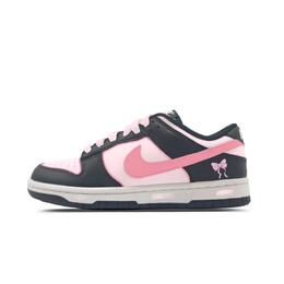 Nike Кроссовки для скейтбординга Dunk Low Top унисекс, черные, нежно-розовые dd1503-101(team786-粉蝶甜梦) | black sweet pink