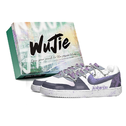 Nike Кроссовки для скейтбординга EBERNON WuJie, Box, Variant, противоскользящие, низкие, унисекс, фиолетово-белые aq1775-100(team1173-毒株s-box) | purple white (box)