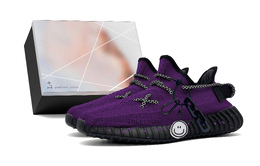 Adidas Низкие повседневные кроссовки Yeezy Boost 350 V2, унисекс, фиолетовые hq4540(team1271-紫黑笑脸s-box） | purple