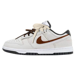 Nike Кроссовки для скейтбординга Dunk Low с антискользящим износостойким верхом, унисекс, бежево-коричневые hv1800-101(teamy-男女款小板栗米棕) | beige brown