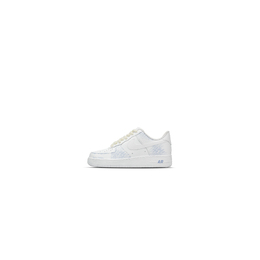Nike Кроссовки для скейтбординга Air Force 1 с противоскользящим износостойким верхом, унисекс, сине-белые cw2288-111(team333-男女款蓝蛇釉瓷) | blue white
