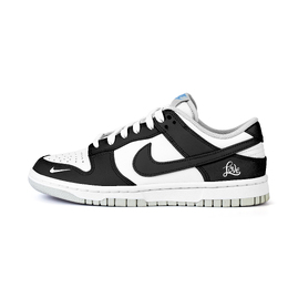 Nike Кроссовки для скейтбординга Dunk Moonlit Pine Island с антискользящим покрытием, износостойкие, женские, черно-белые hf0023-100(team676-月照松岛) | black white