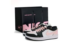 Jordan Баскетбольные кроссовки Air 1 Low Top Vintage женские, черные, белые, розовые dc0774-101（team664蜜水桃桃-s-sbox） | black