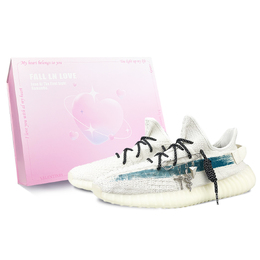 Adidas Кроссовки Yeezy Boost 350 V2, износостойкие, повседневные, белые, унисекс hq6316(team373-画蛇添福box) | white