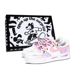 Nike Кроссовки Air Force 1 с антискользящим покрытием, износостойкие, низкие, для скейтбординга, унисекс, светло-фиолетовые dd8959-100（team883-蘑菇屋男鞋盒） | light purple