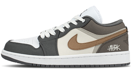 Jordan Баскетбольные кроссовки Air 1 Low Top Vintage унисекс, черно-коричневые 553558-152（team845上帝之城） | black brown