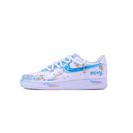 Nike Кроссовки для скейтбординга Air Force 1 Low Top унисекс, синие, белые cw2288-111（team779-男女 冬日青蓝） | blue white