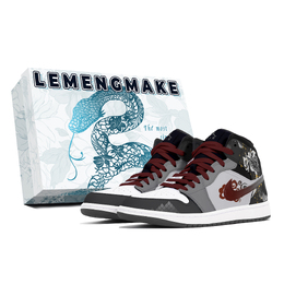 Jordan 1. Износостойкие винтажные баскетбольные кроссовки среднего размера унисекс, черно-красные dq8426-001(team778-蛇鳞暗纹s-box) | black red