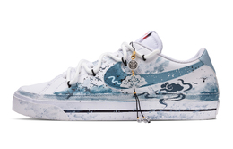 Nike Кроссовки Court Legacy Pattern Cloud Feather с антискользящим покрытием, износостойкие, низкие, для скейтбординга, женские, сине-белые dh3161-101(team1027-纹云逸羽) | blue white
