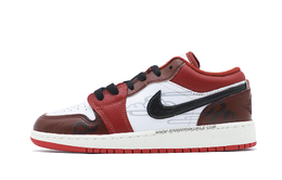 Jordan Баскетбольные кроссовки Air 1 GS Blessing Fortune Honglong Low-Top Vintage, женские, красные fj3465-160(team140-福运鸿龙) | red