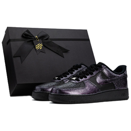 Nike Кроссовки Air Force 1 Purple Night Starry Sky, в комплекте коробка, нескользящие, износостойкие, низкие, для скейтбординга, унисекс, фиолетовые cw2288-001(team335-紫夜星辰礼盒) | purple (obsidian box)