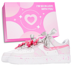 Nike Кроссовки для скейтбординга Air Force 1 Sweet Style Bamboo с антискользящим покрытием, износостойкие, унисекс, розовые dd8959-100（team969 甜美新竹 box） | pink