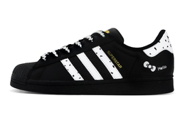 Adidas Низкие, износостойкие, противоскользящие кроссовки для скейтбординга SUPERSTAR, унисекс, черно-белые eg4959(team119-星河碎片) | black white