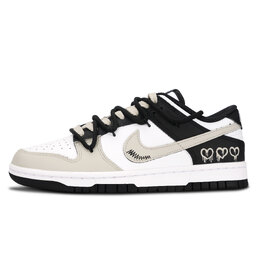 Nike Кроссовки для скейтбординга Dunk Passionate Love с антискользящим покрытием, износостойкие, унисекс, черно-белые dd1391-100（team883-热恋爱心） | black white