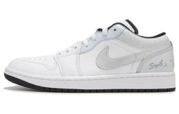 Jordan Баскетбольные кроссовки Air 1 Cushioning с низким верхом, износостойкие, женские, белые dc0774-101(team82-女款冰碎蓝) | white