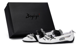 Puma Повседневные кроссовки Speedcat Collection, женские, низкие, черно-белые 403587-01(team80-女款芭蕾序曲s-box) | black white
