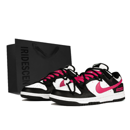 Nike Кроссовки для скейтбординга Dunk Low унисекс, черные, белые, розовые dd1391-100(team陆-玫玫黑粉s-box) | black white pink