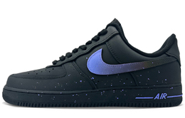 Nike Низкие износостойкие кроссовки для скейтбординга Air Force 1, унисекс, черно-синие cw2288-001(team732-荧蓝） | black blue