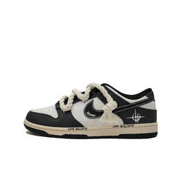 Nike Кроссовки для скейтбординга Dunk, легкие, противоскользящие и износостойкие, женские, черные dd1503-101(team603-火焰靶心女款) | black