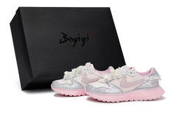 Nike Кроссовки Phoenix Waffle Anti Slip с низким верхом, износостойкие, женские, розовые, серебристые hv5993-161(team80-女款旋舞轻纱s-box) | pink white silver