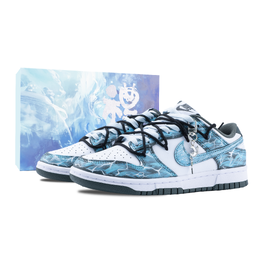 Nike Кроссовки для скейтбординга Dunk Low Neros, устойчивые к истиранию, унисекс, небесно-голубые dv0833-111（team626-涅柔斯-sbox） | sky blue (blue special box)