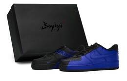 Nike Производство ВВС 1 07 811, Phantom Blue Joker, специальные низкие кроссовки для скейтбординга, унисекс, черно-синие cw2288-001(team80-男女幽蓝小丑s-box） | black blue