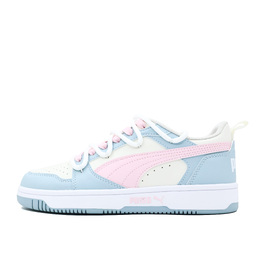 Puma Кроссовки для скейтбординга Rebound V6 с противоскользящим износостойким верхом, женские, сине-розовые 392328-28(team271-雾之原plus） | blue pink
