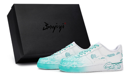 Кроссовки для скейтбординга Air Force 1, унисекс, низкие, Tiffany Nike, White Tiffany Green cw2288-111(team80-男女云卷浪舒s-box) | white tiffany green