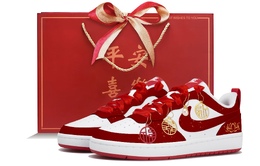 Nike Кроссовки для скейтборда Court Borough 2, износостойкие, женские, белые, красные bq5448-103（team拾玖-花好月圆） | white red