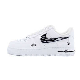 Nike Кроссовки для скейтбординга Air Force 1 с противоскользящим покрытием, износостойкие, женские, белые, черные if1686-101（team448-黑） | white black