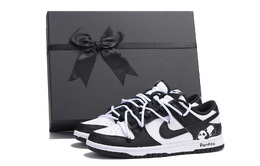 Nike Кроссовки для скейтбординга Dunk с противоскользящим износостойким верхом, унисекс, черно-белые hf5441-100(team拾伍-男女同款黑白九sbox) | black white