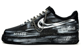 Nike Кроссовки Air Force 1 Gothic Phantom Knight в металлическом стиле с нескользящей подошвой, износостойкие, унисекс, черно-белые cw2288-001(team35-哥特暗影骑士) | black white