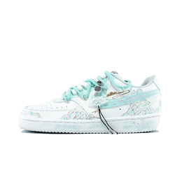 Nike Кроссовки для скейтборда Court Vision 1 с противоскользящим износостойким верхом, унисекс, голубого цвета dh2987-101（team508-青峰） | cyan