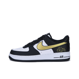 Nike Кроссовки для скейтбординга Air Force 1, унисекс, низкие, белые dv0788-001(team384-金蛇献瑞 线a) | black gold