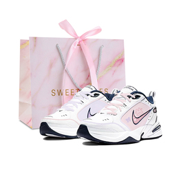 Nike Кроссовки Air Monarch 4 с нескользящим и износостойким покрытием, низкие, массивные, унисекс, розовые, фиолетовые 415445-102(team579-粉紫鸳鸯-box) | pink purple mismatched (box)