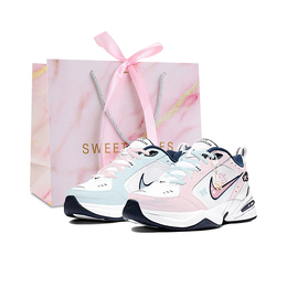Nike Кроссовки Air Monarch 4 с защитой от скольжения, износостойкие, низкие, массивные, унисекс, сине-розовые 415445-102(team579-反转鸳鸯-box) | blue pink box