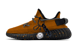 Низкие повседневные кроссовки Yeezy Boost 350 V2, унисекс, желтые Adidas, Yellow hq4540(team1271-橙黑笑脸） | yellow
