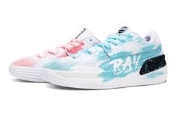 Puma Баскетбольные кроссовки Clyde Hardwood Team Iridescent Tale с низким верхом, устойчивые к скольжению, унисекс, сине-розовые 194454-01(team727-幻彩物语) | blue pink