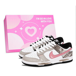 Nike Кроссовки для скейтбординга Dunk Cloudy Delight, износостойкие, низкие, унисекс, коричневые dd1391-100（team883-云漾女鞋盒） | brown