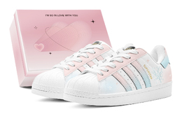 Adidas Кроссовки для скейтбординга Superstar, унисекс, низкие, синие eg4958(teams2-蓝粉蝶舞s-box) | pink
