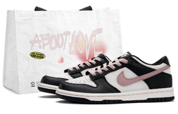 Nike Низкие противоскользящие кроссовки для скейтбординга Dunk Berry Milk Tea унисекс, черные, белые, розовые dd1391-100(team645-莓莓奶茶男女同款) | black white pink