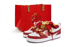 Nike Кроссовки для скейтборда Court Borough 2 с противоскользящей подошвой, износостойкие, женские, белые, красные fz5525-161(team664-锦上添花s-sbox) | white red (shopping bag)