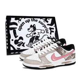 Nike Кроссовки для скейтбординга Dunk Cloudy Delight, износостойкие, низкие, унисекс, коричневые dd1391-100（team883-云漾男鞋盒） | brown