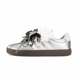Кроссовки для скейтбординга VL COURT 3.0 Low Top, унисекс, серебристые Adidas, Silver jq7315(teamy-男女款未来芭蕾银灰) | silver